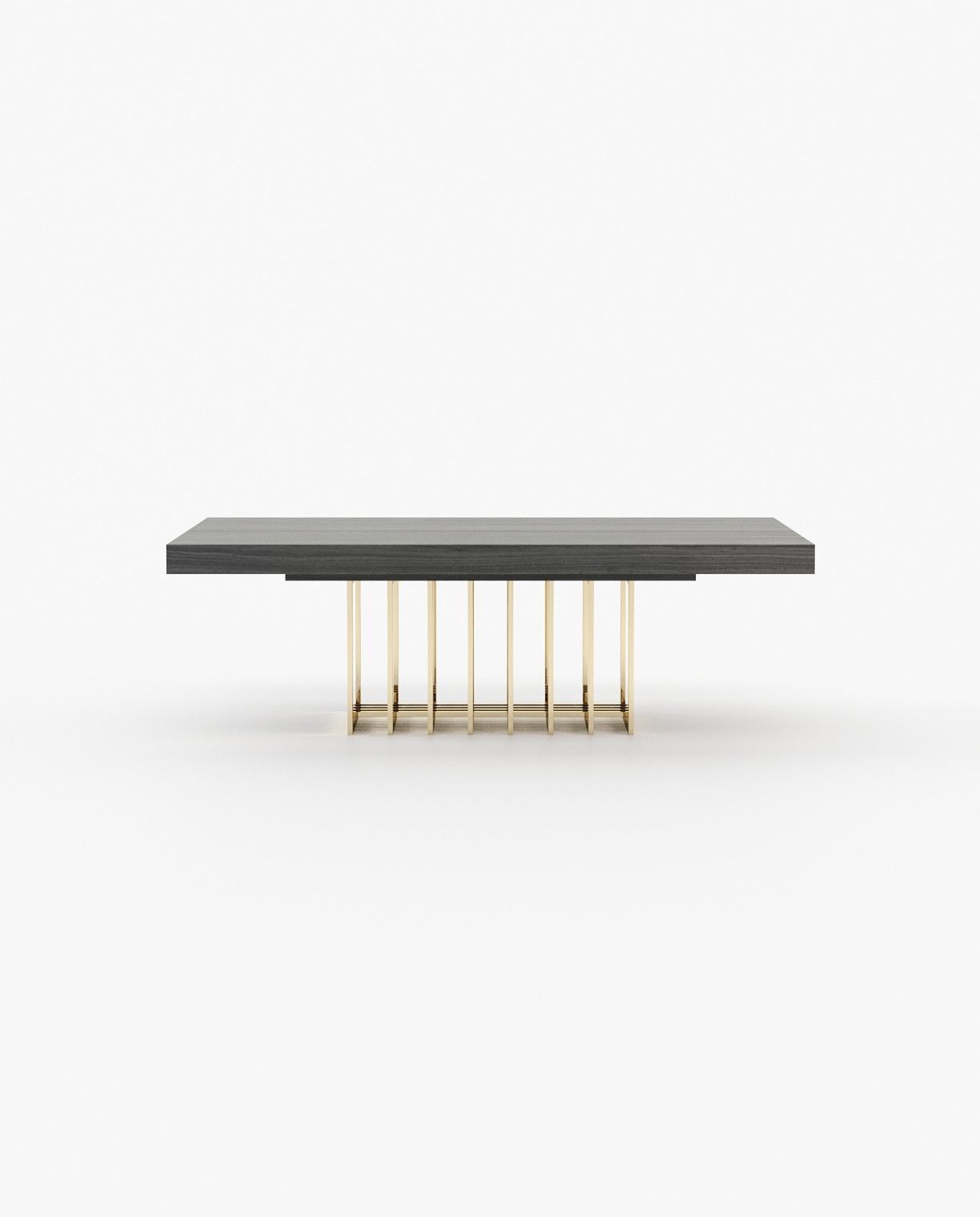 Laskasas PRESTIGE fixed Dining & Bar Table Grey Eucalyptus Veneer Matte - Araco Interiors