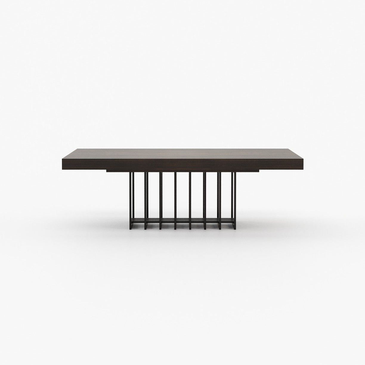 Laskasas PRESTIGE fixed Dining & Bar Table Smoked Eucalyptus Veneer Matte - Araco Interiors