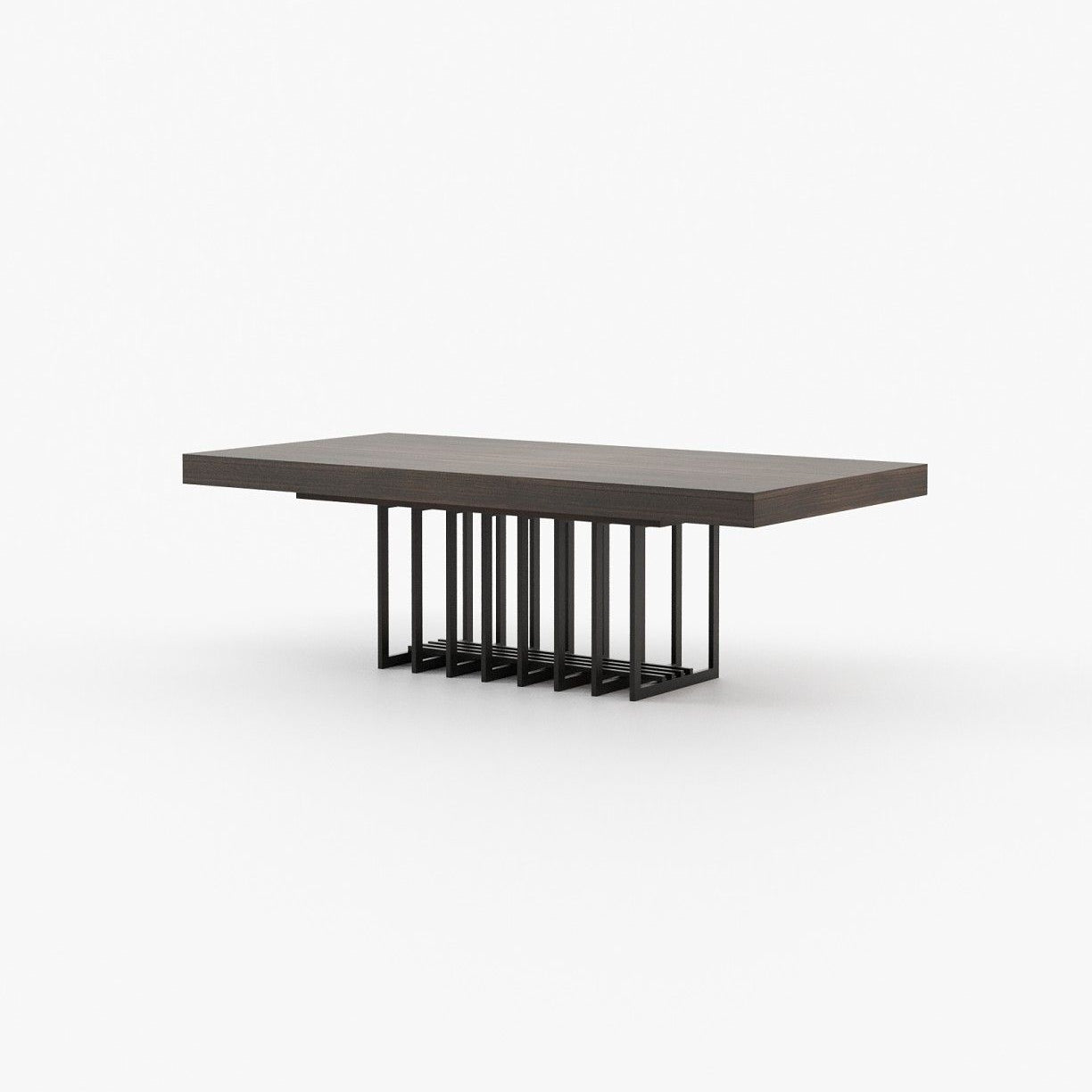 Laskasas PRESTIGE fixed Dining & Bar Table Smoked Eucalyptus Veneer Matte - Araco Interiors