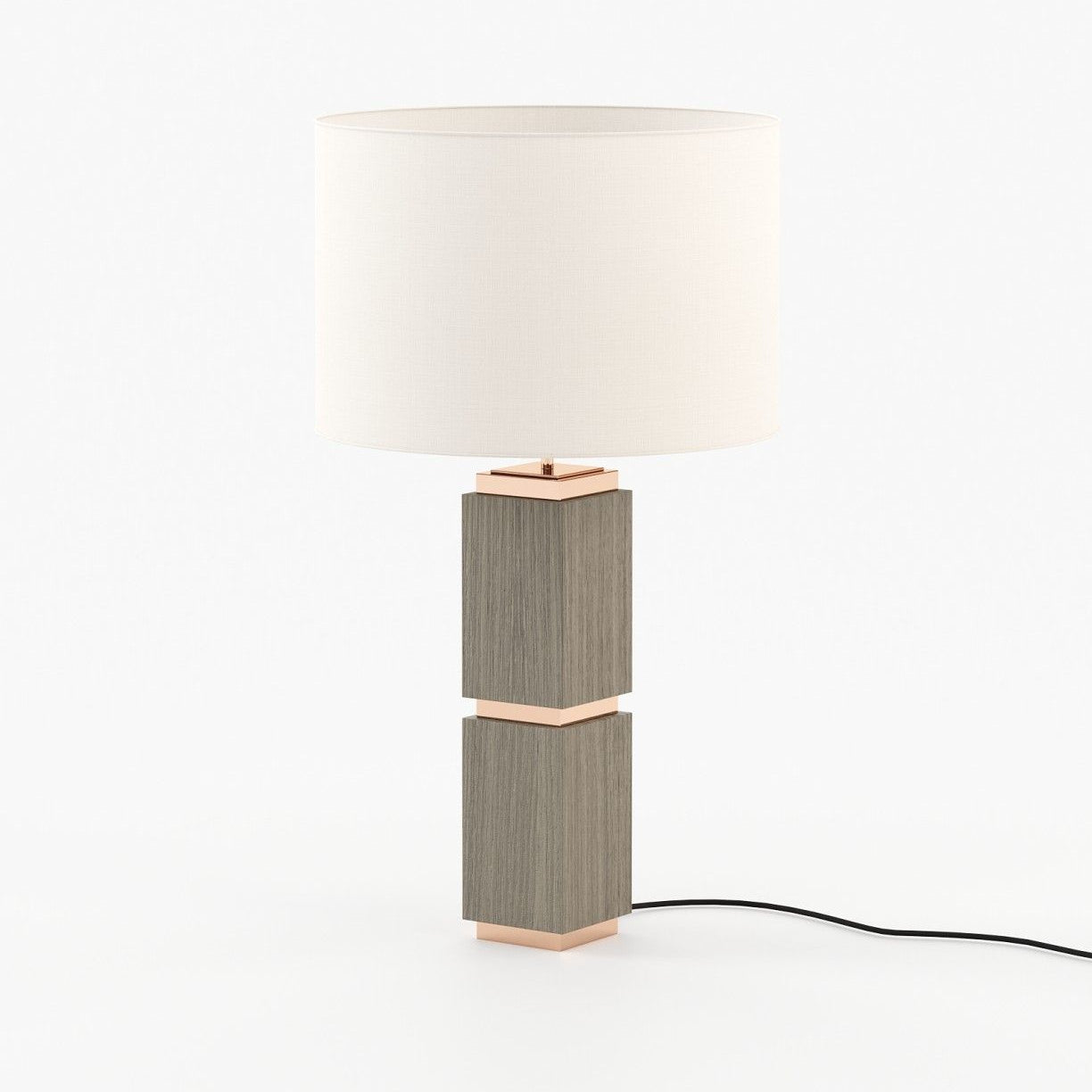 Laskasas QUENTIN Table & Desk Lamp Aged Oak Veneer Matte - Araco Interiors