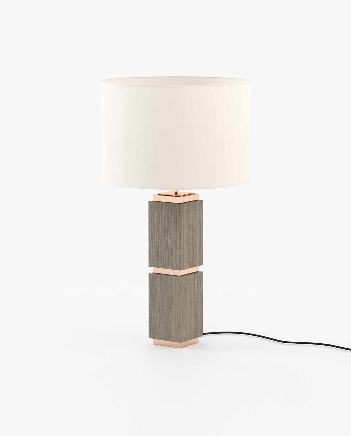 Laskasas QUENTIN Table & Desk Lamp Aged Oak Veneer Matte - Araco Interiors