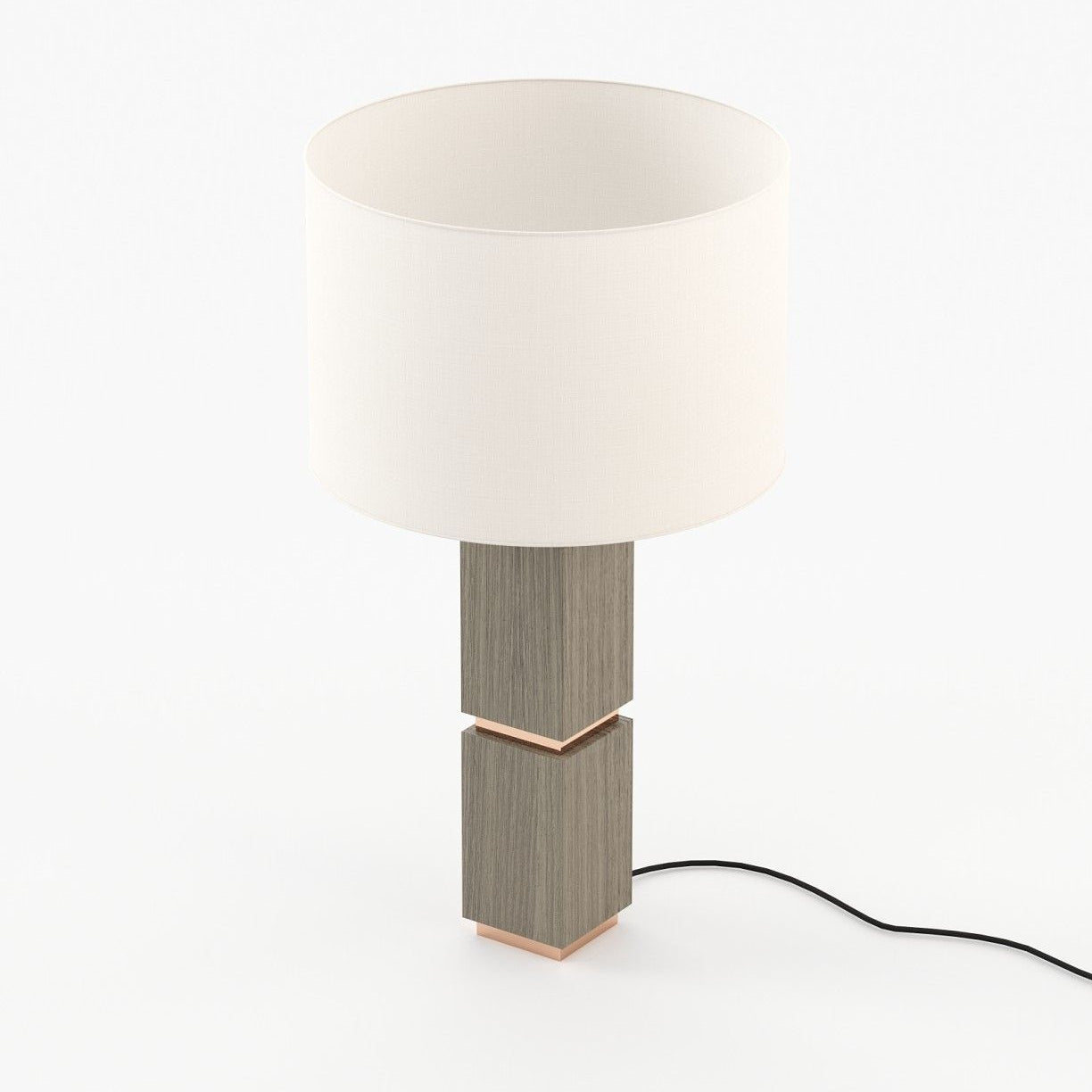 Laskasas QUENTIN Table & Desk Lamp Aged Oak Veneer Matte - Araco Interiors