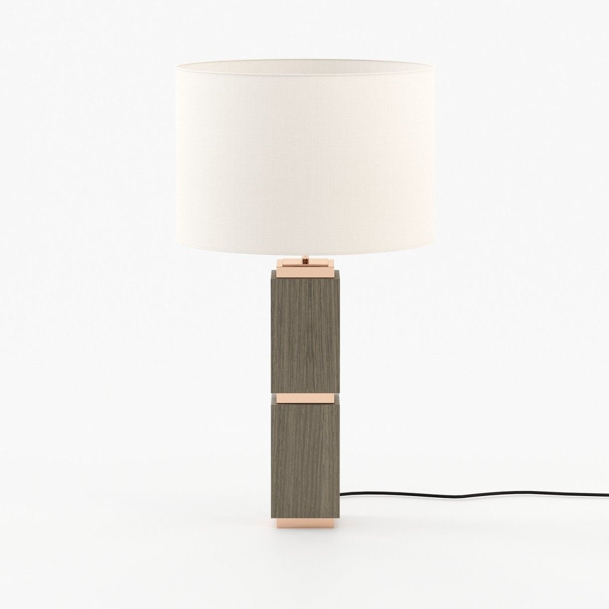 Laskasas QUENTIN Table & Desk Lamp Aged Oak Veneer Matte - Araco Interiors