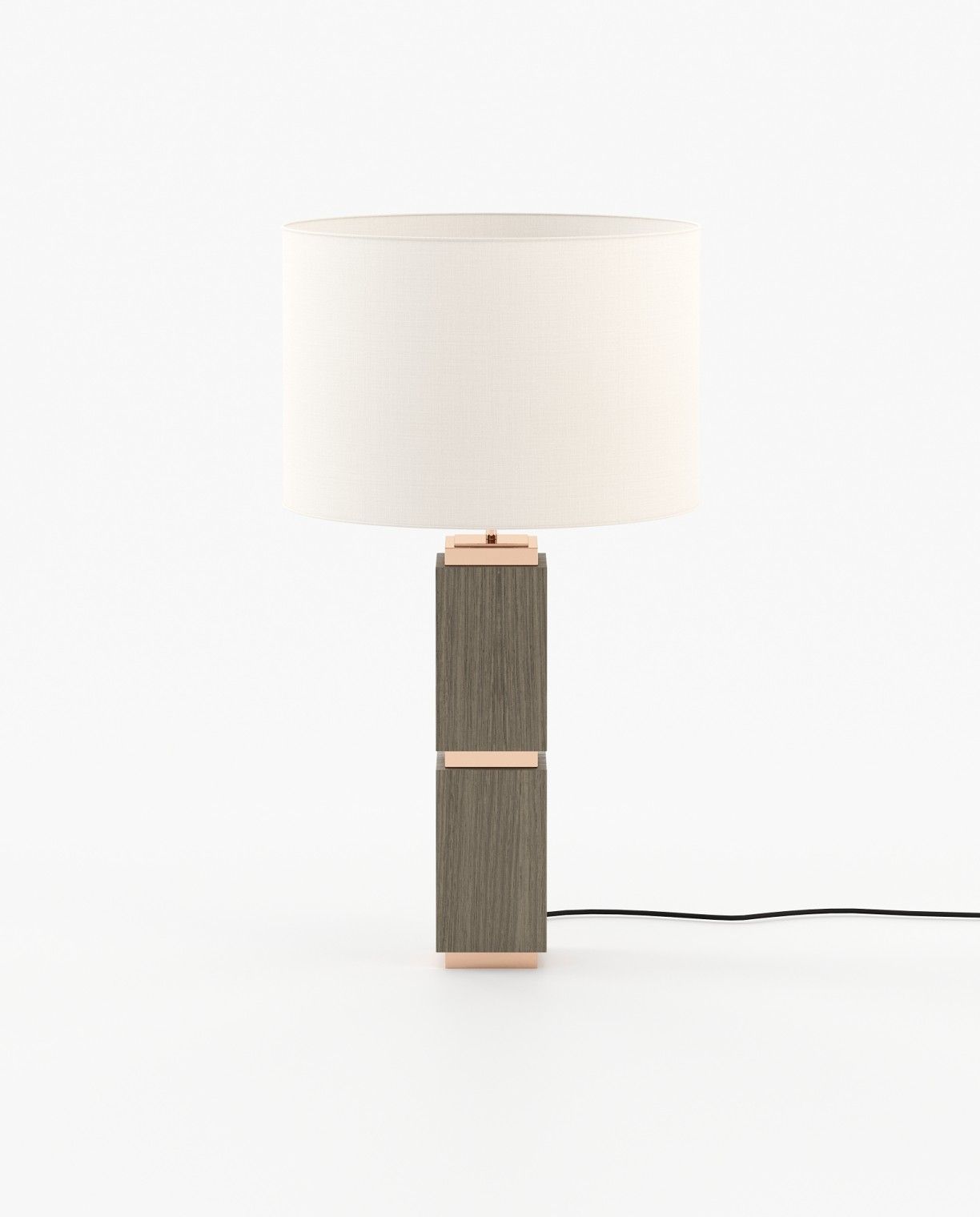 Laskasas QUENTIN Table & Desk Lamp Aged Oak Veneer Matte - Araco Interiors