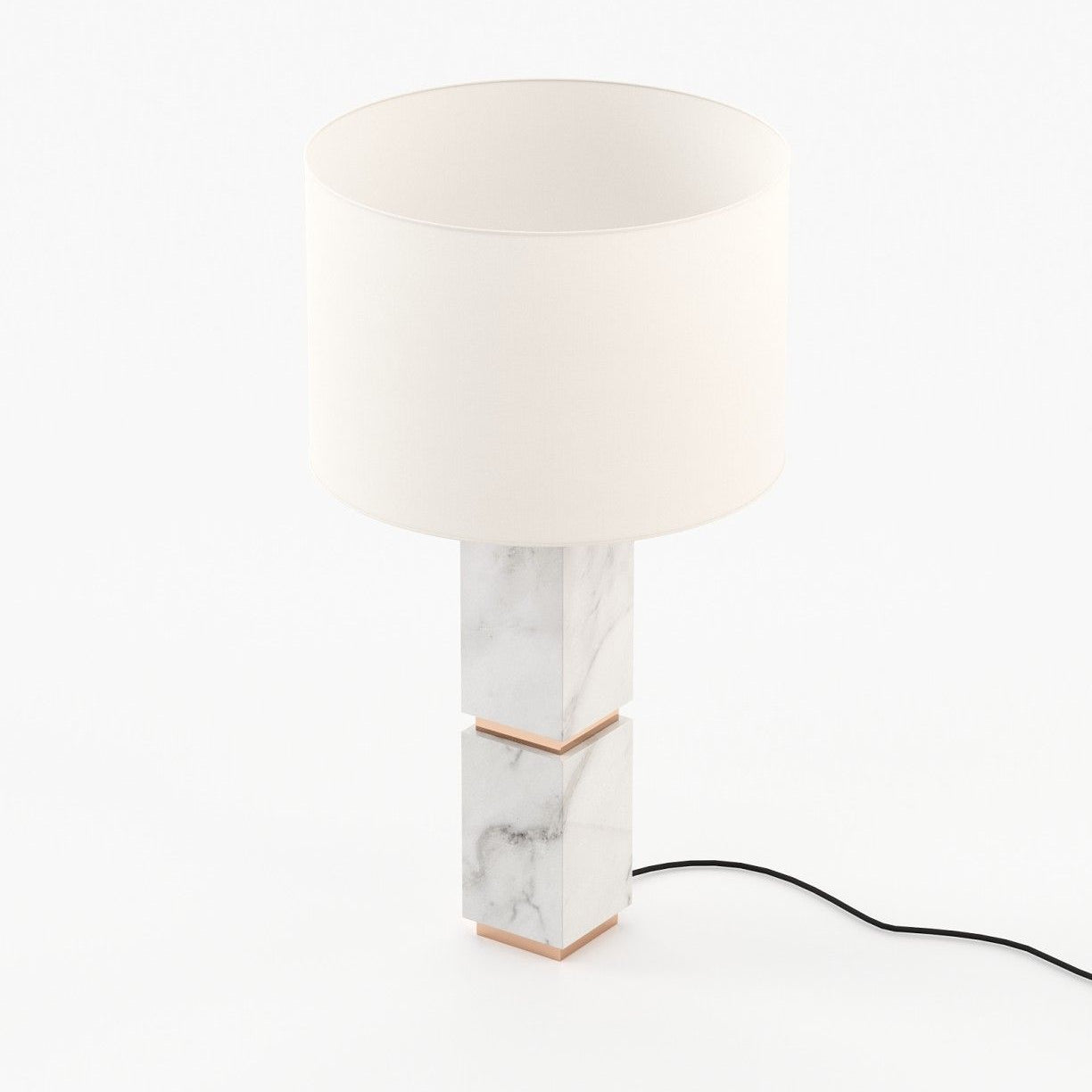 Laskasas QUENTIN Table & Desk Lamp Carrara Marble - Araco Interiors