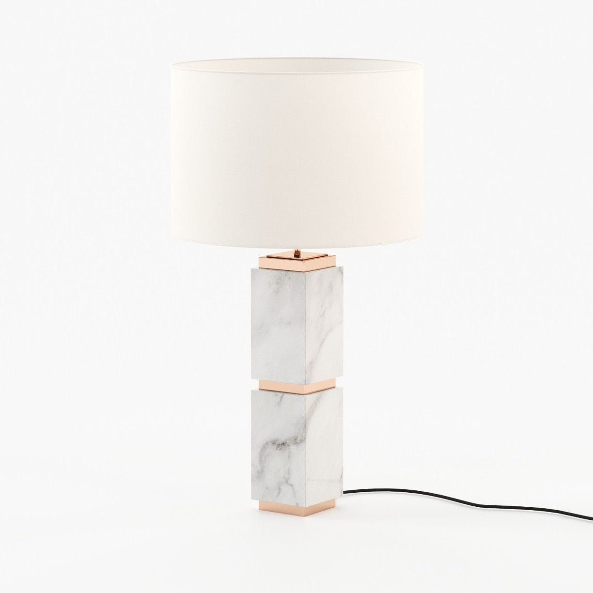 Laskasas QUENTIN Table & Desk Lamp Carrara Marble - Araco Interiors