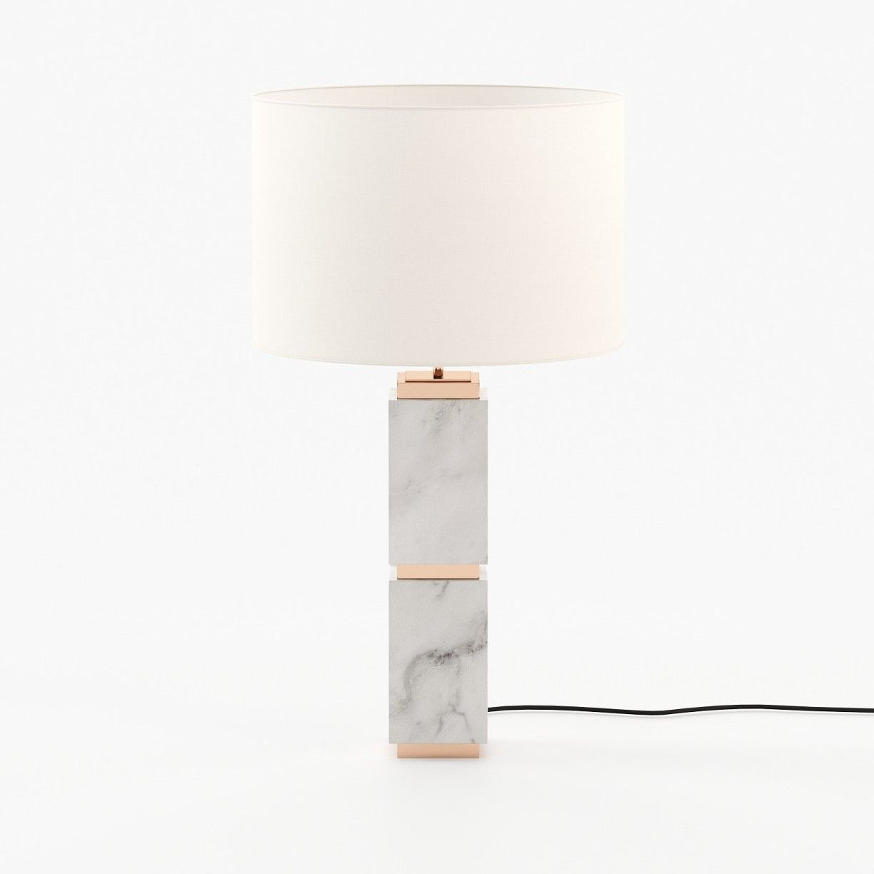 Laskasas QUENTIN Table & Desk Lamp Carrara Marble - Araco Interiors