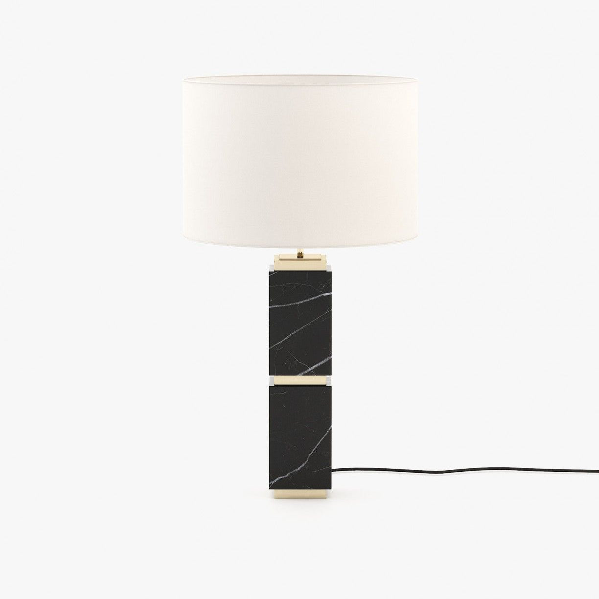 Laskasas QUENTIN Table & Desk Lamp Nero Marquina Polished Marble - Araco Interiors