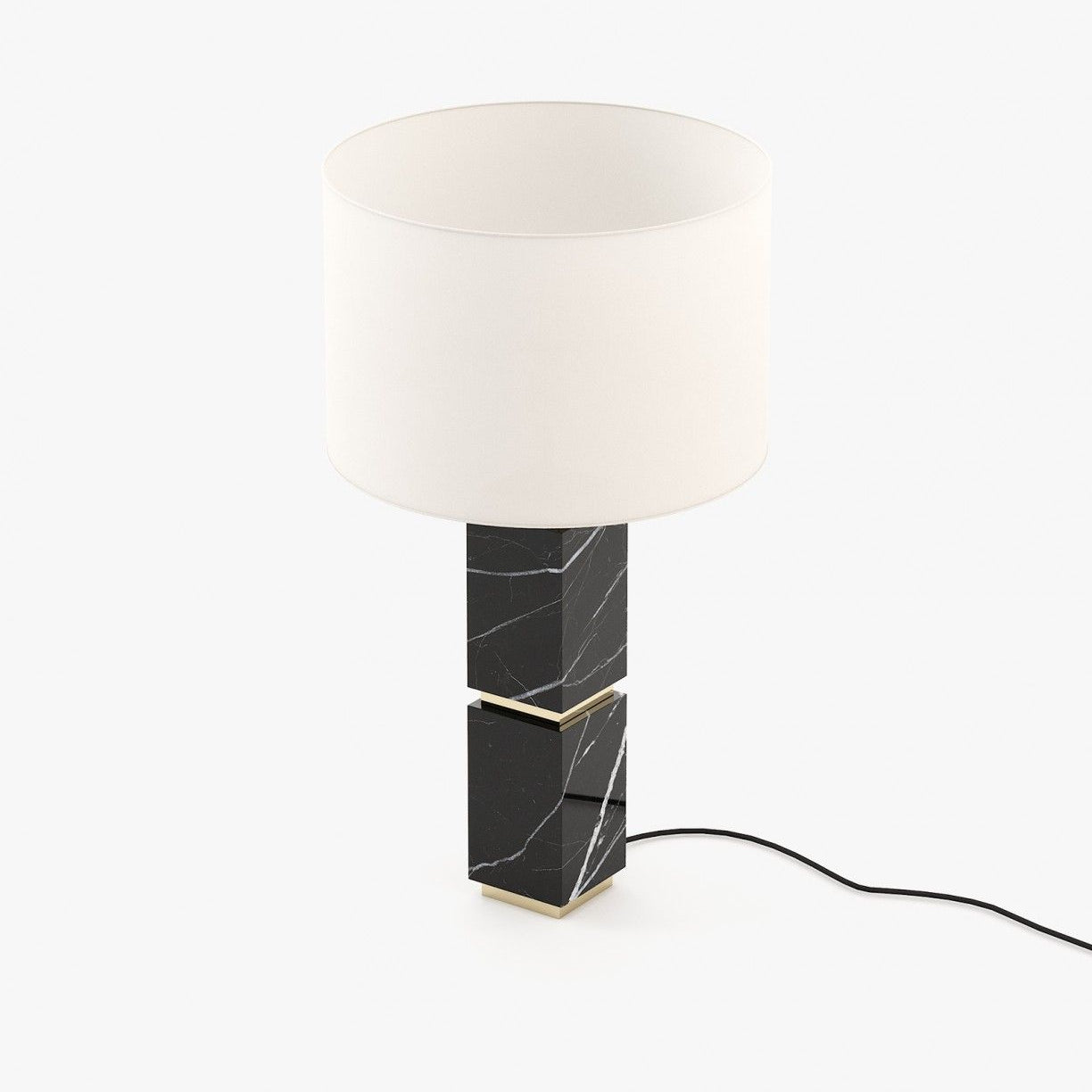 Laskasas QUENTIN Table & Desk Lamp Nero Marquina Polished Marble - Araco Interiors