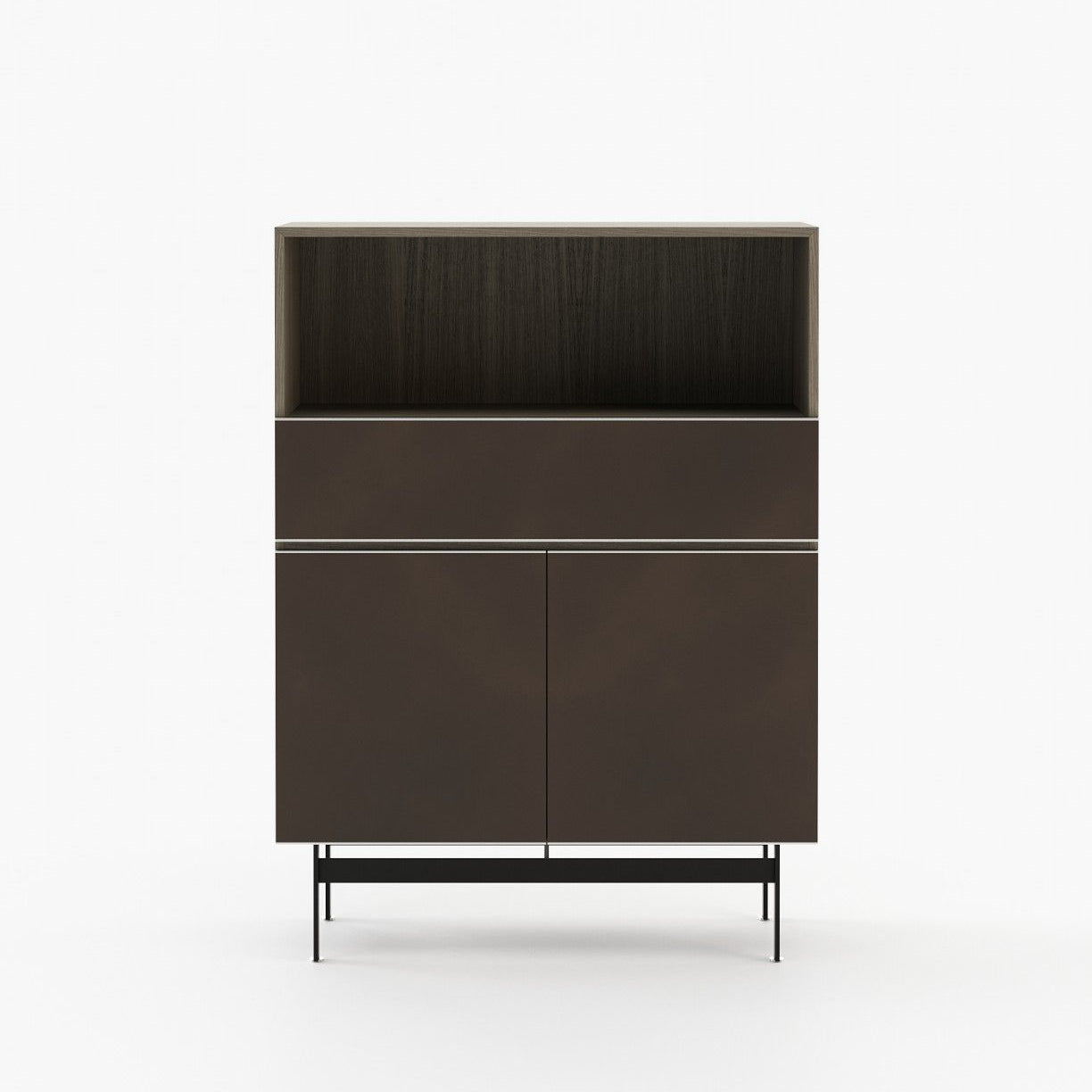 Laskasas RALPH Bar Cabinet Aged Oak Veneer Matte - Araco Interiors