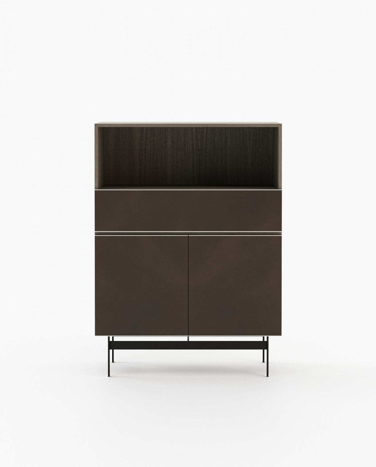 Laskasas RALPH Bar Cabinet Aged Oak Veneer Matte - Araco Interiors