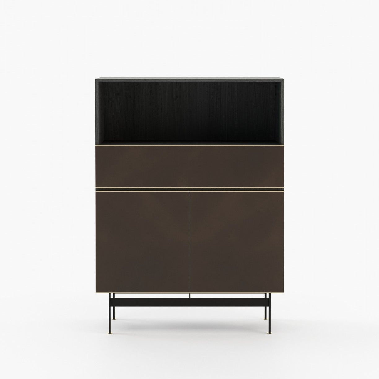 Laskasas RALPH Bar Cabinet Grey Eucalyptus Veneer Matte - Araco Interiors