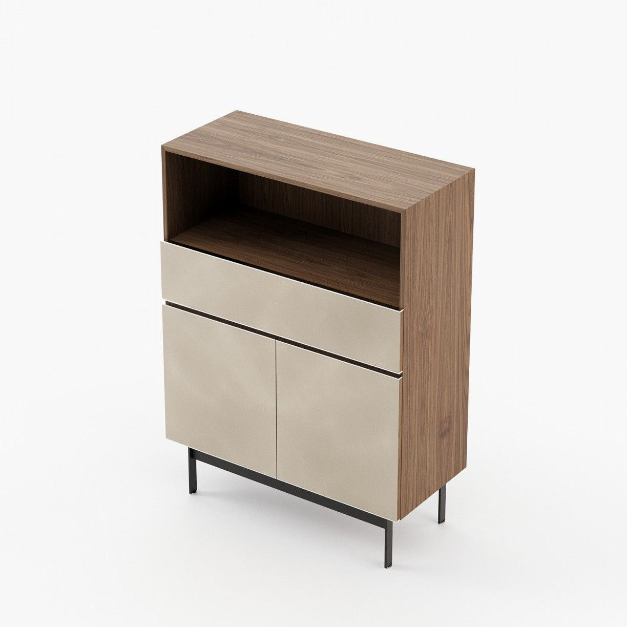Laskasas RALPH Bar Cabinet Walnut Veneer Matte - Araco Interiors