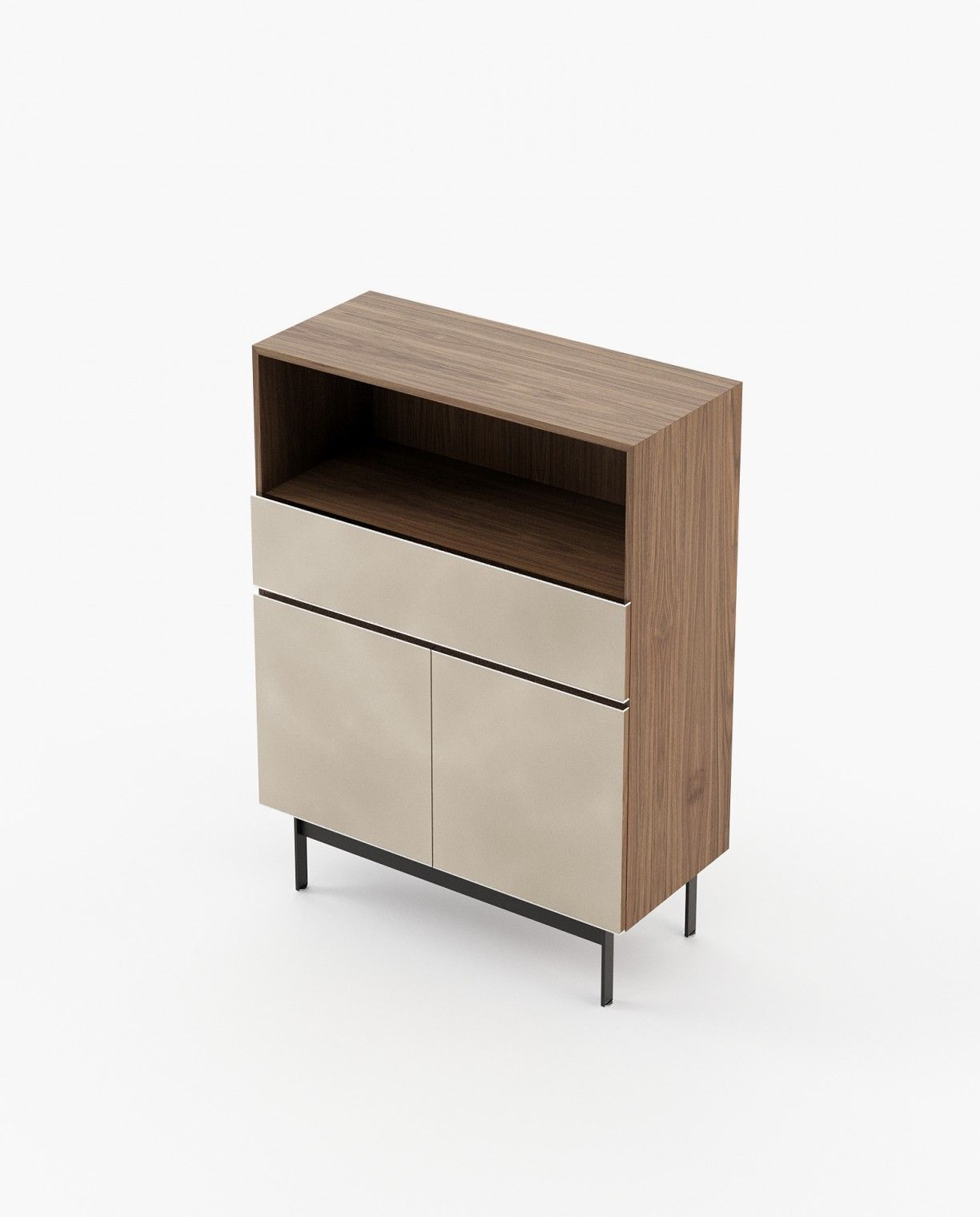 Laskasas RALPH Bar Cabinet Walnut Veneer Matte - Araco Interiors