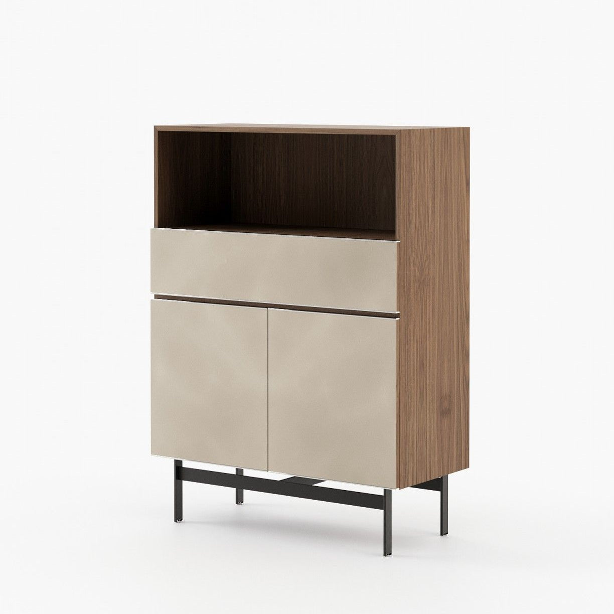 Laskasas RALPH Bar Cabinet Walnut Veneer Matte - Araco Interiors