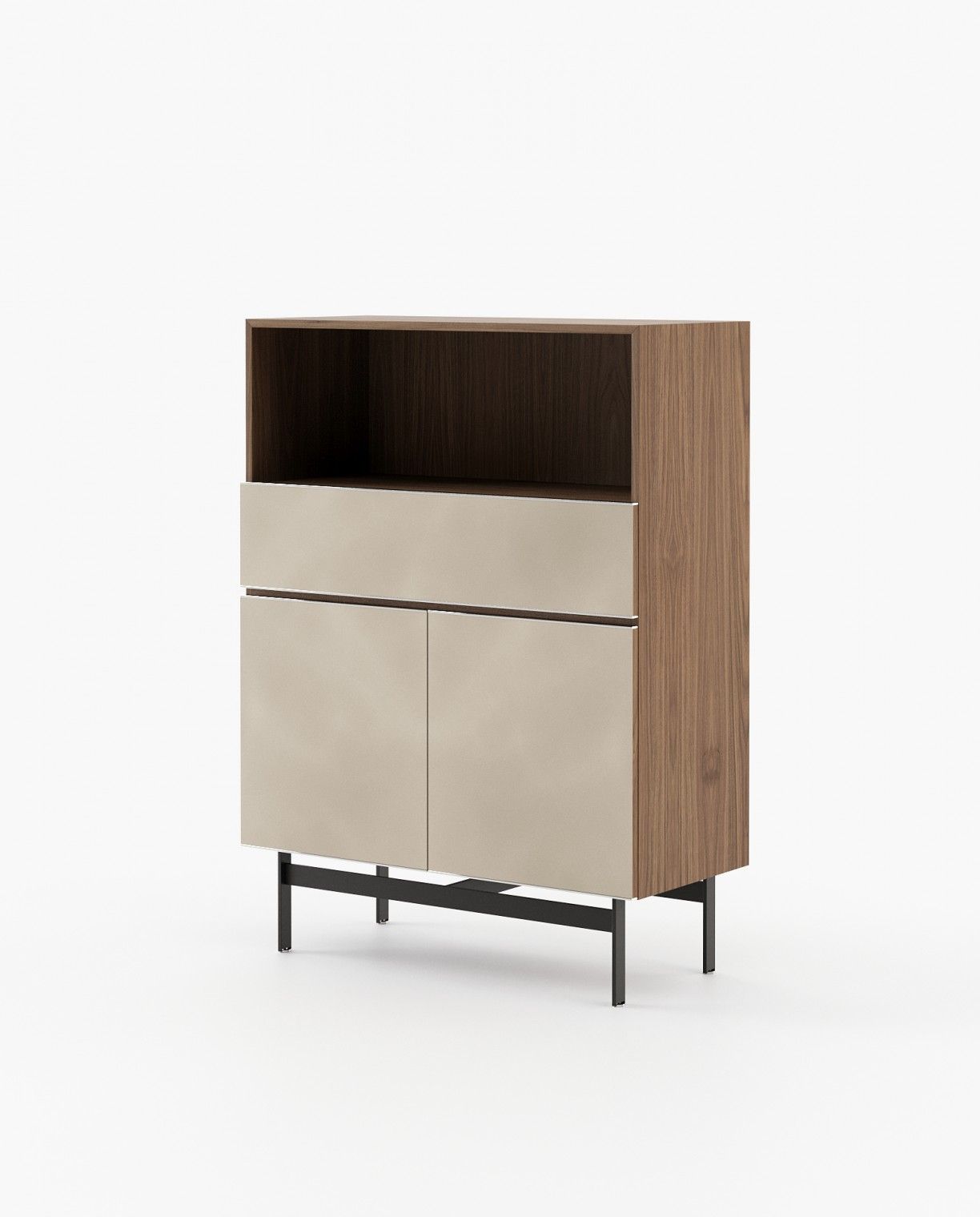 Laskasas RALPH Bar Cabinet Walnut Veneer Matte - Araco Interiors