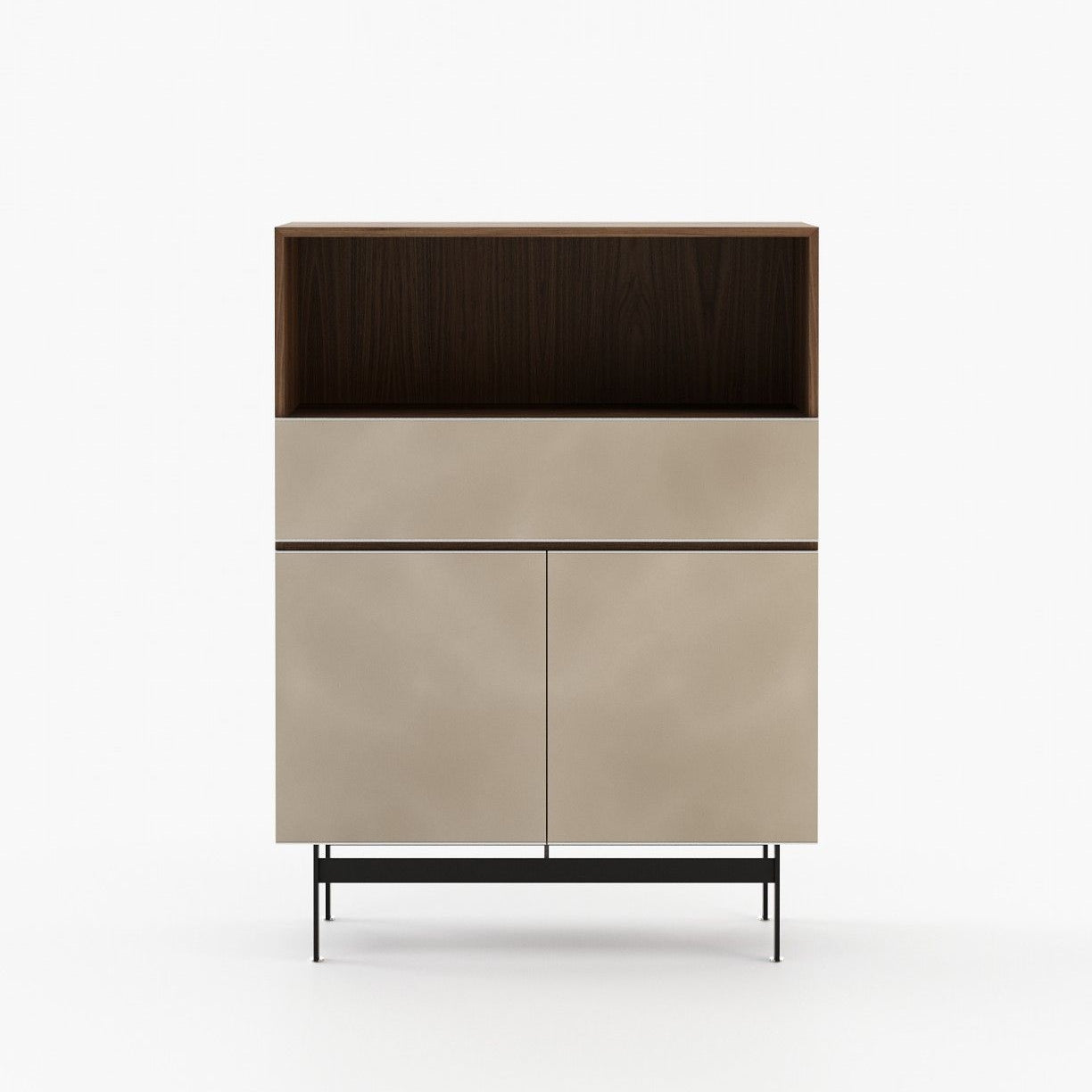 Laskasas RALPH Bar Cabinet Walnut Veneer Matte - Araco Interiors