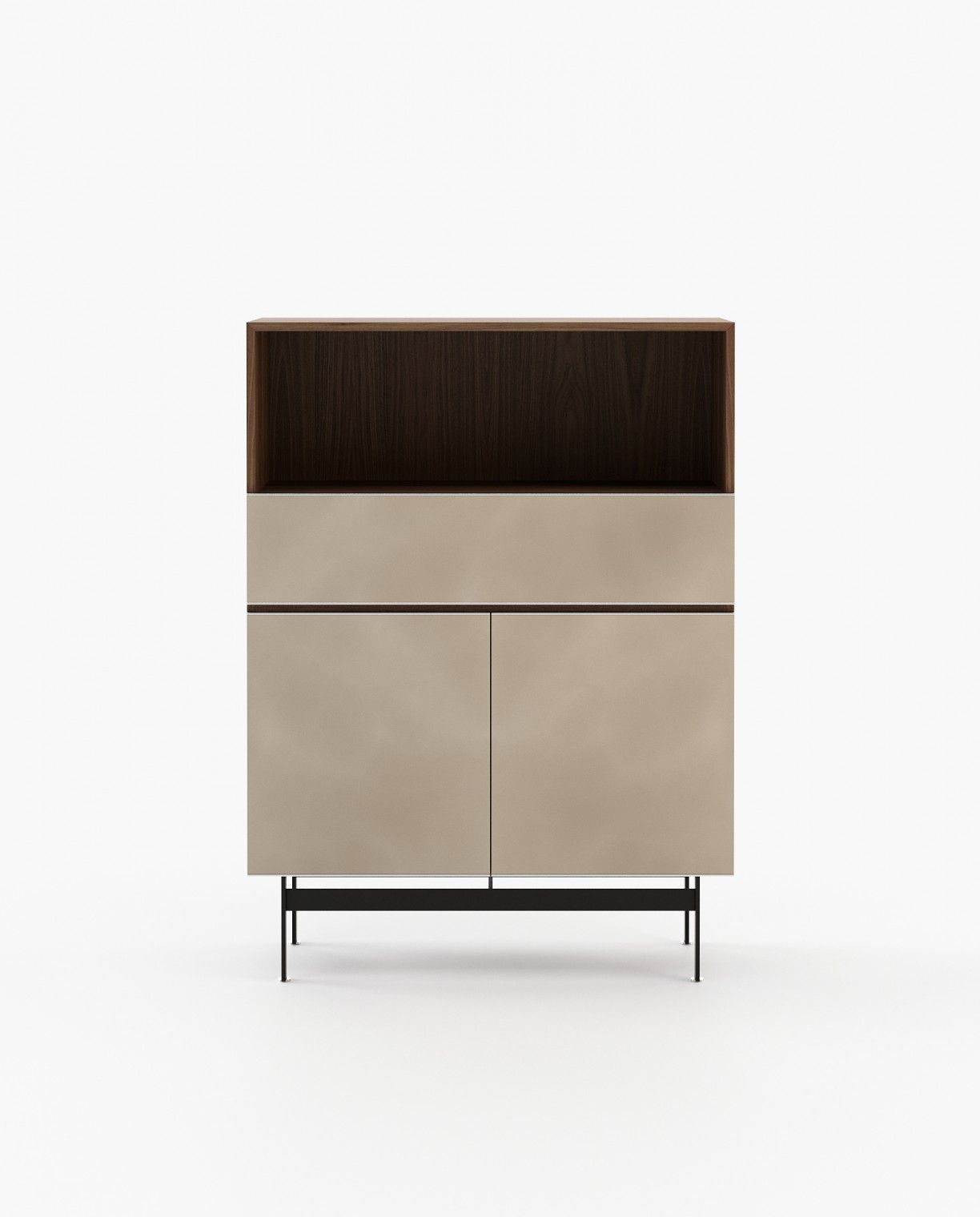 Laskasas RALPH Bar Cabinet Walnut Veneer Matte - Araco Interiors