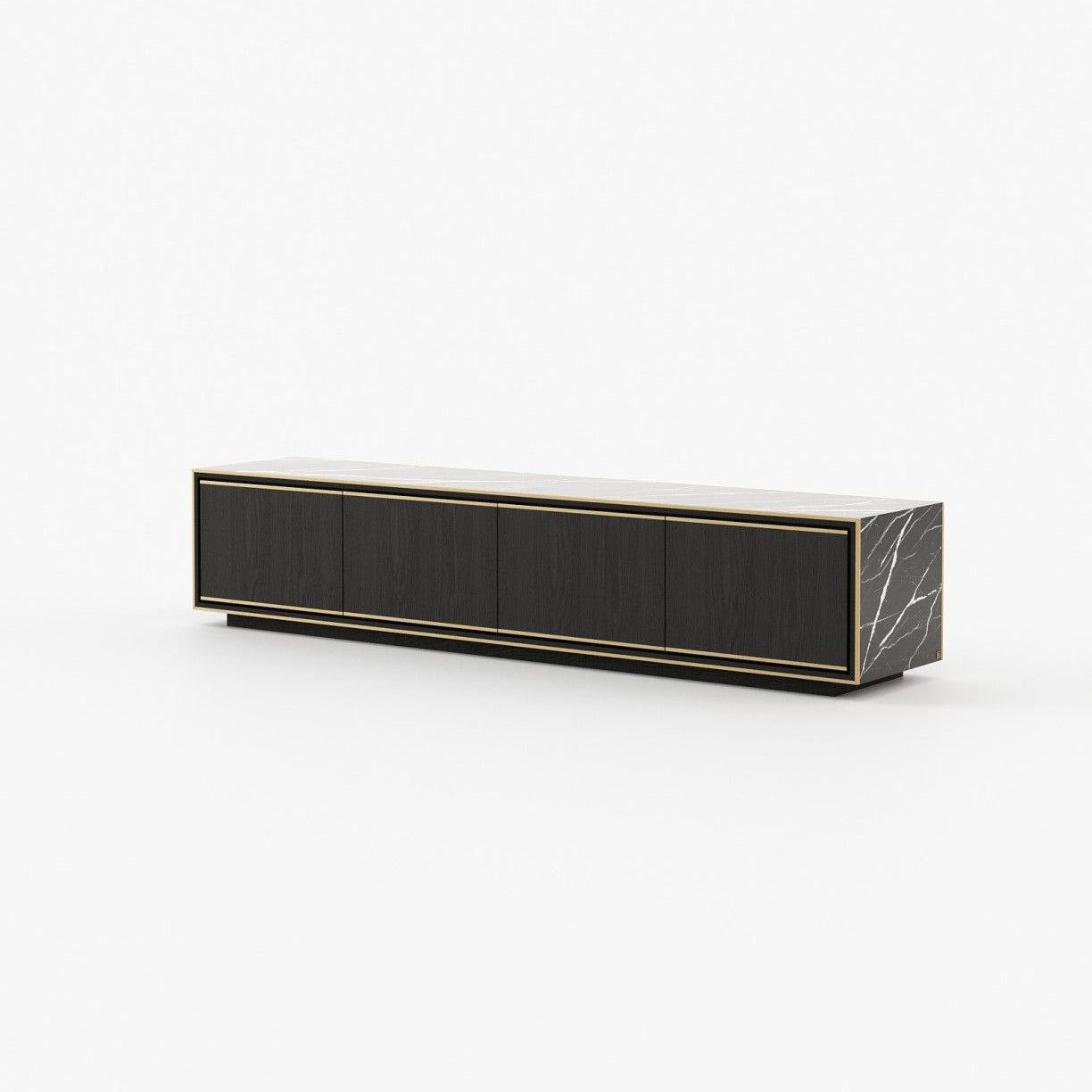 Laskasas RICK Media Unit Nero Marquina Polished Marble - Araco Interiors