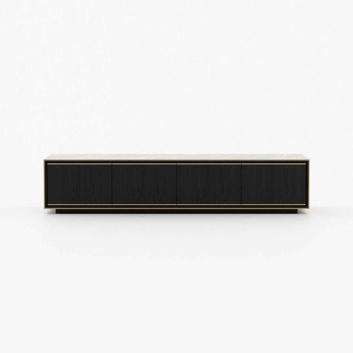 Laskasas RICK Media Unit Nero Marquina Polished Marble - Araco Interiors