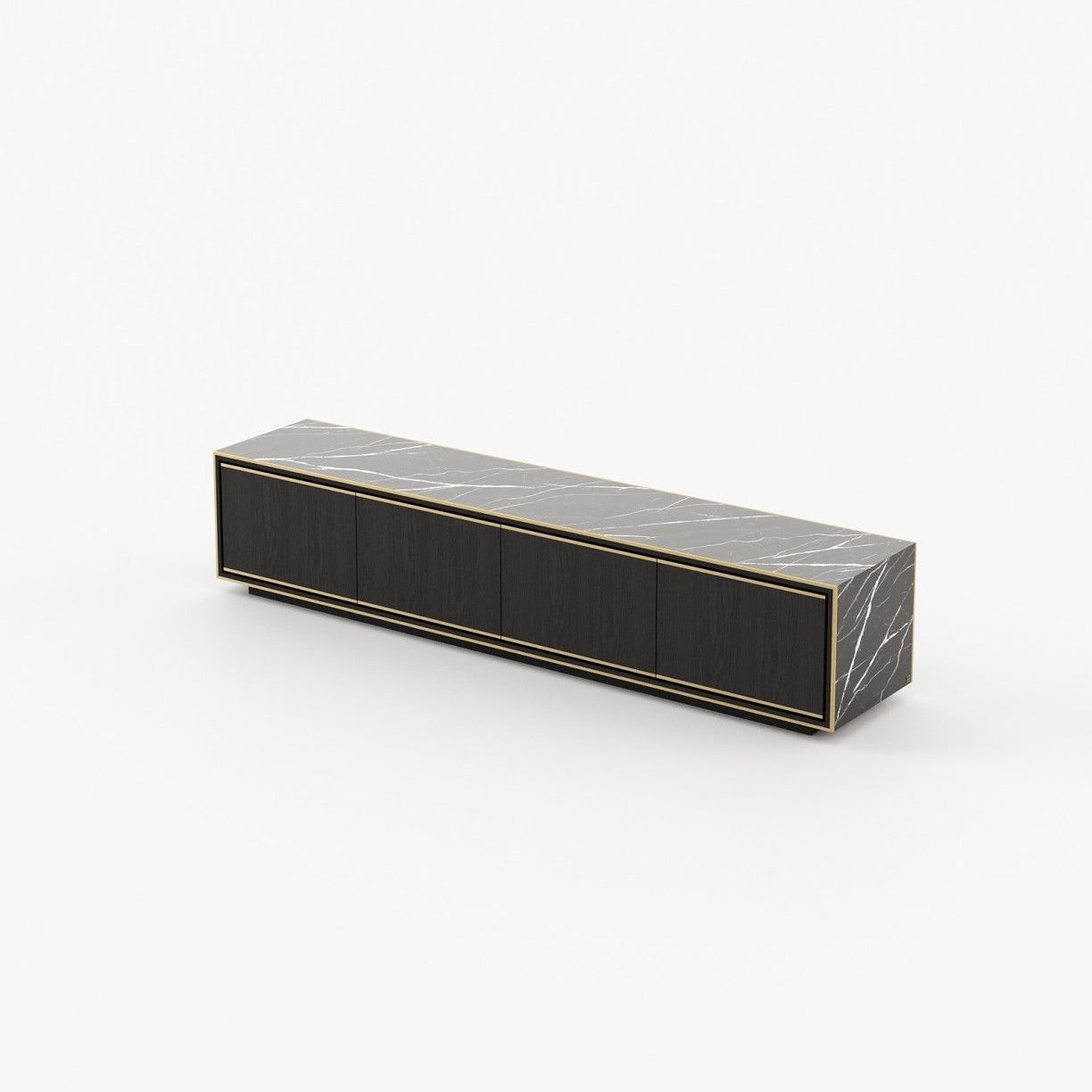 Laskasas RICK Media Unit Nero Marquina Polished Marble - Araco Interiors