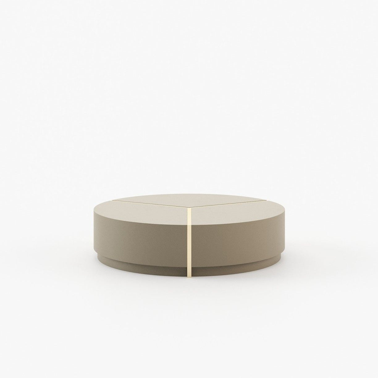 Laskasas RIGA Coffee Table Beige Grey Lacquer Matte - Araco Interiors