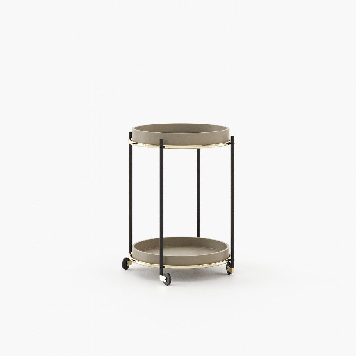 Laskasas RILEY Nest & Side Table Beige Grey Lacquer Matte - Araco Interiors