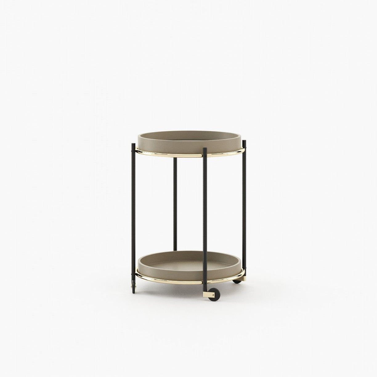 Laskasas RILEY Nest & Side Table Beige Grey Lacquer Matte - Araco Interiors
