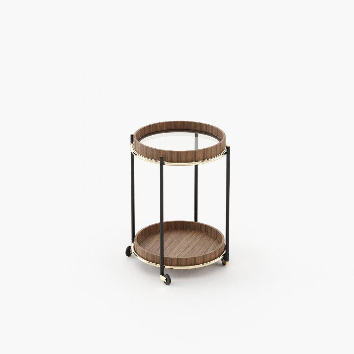 Laskasas RILEY Nest & Side Table Walnut Veneer Matte - Araco Interiors