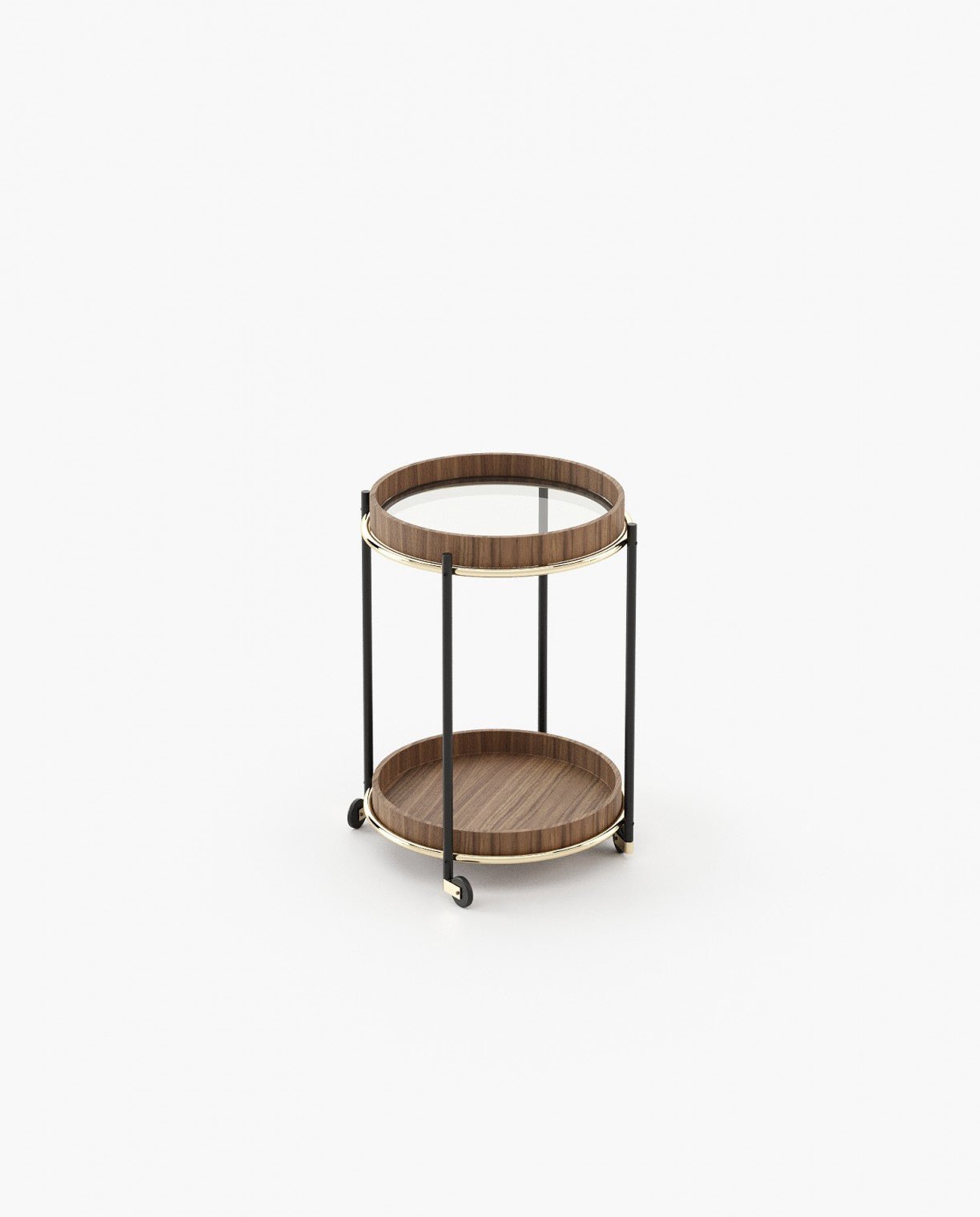 Laskasas RILEY Nest & Side Table Walnut Veneer Matte - Araco Interiors