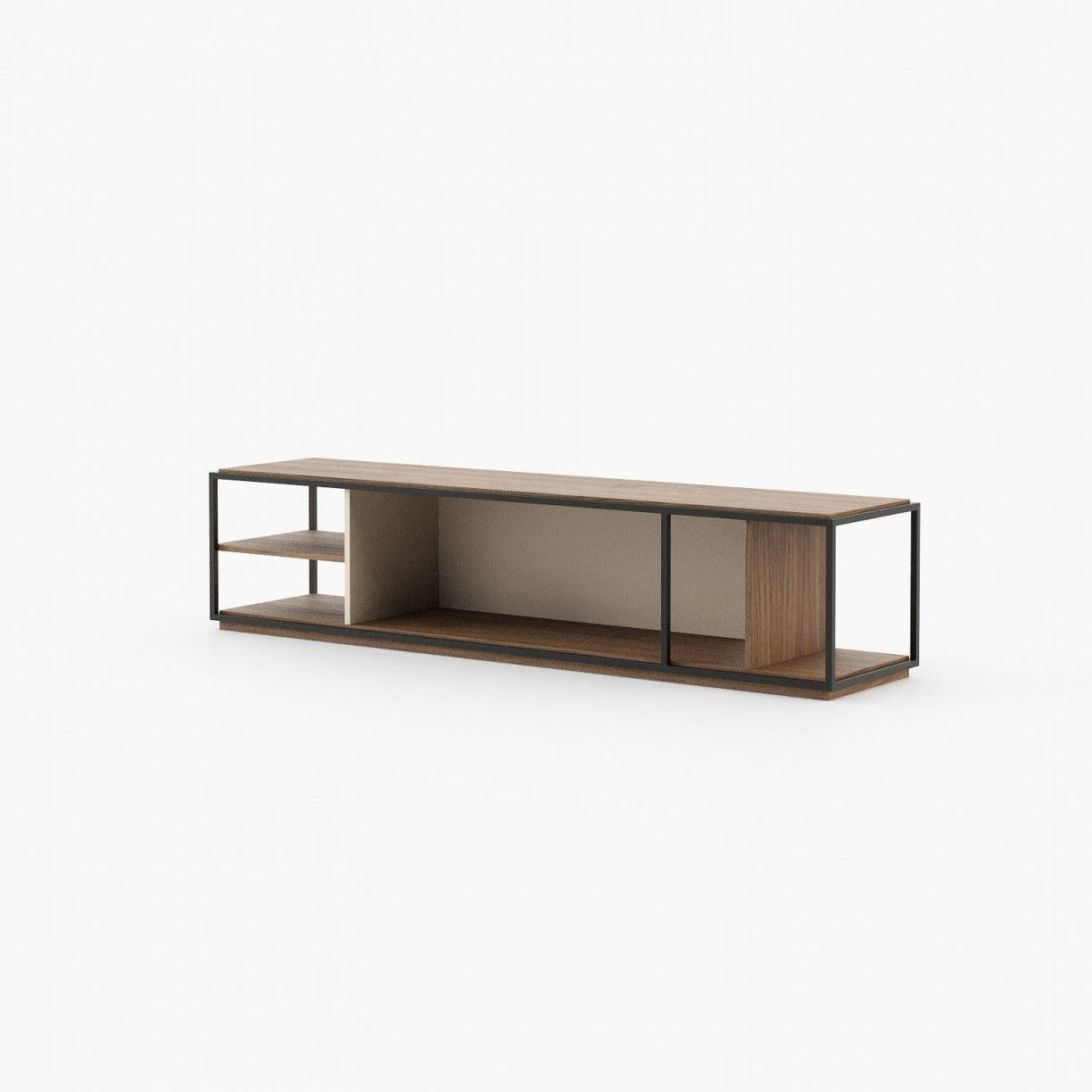 Laskasas RODNEY Bookcase & Shelving Walnut Veneer Matte - Araco Interiors