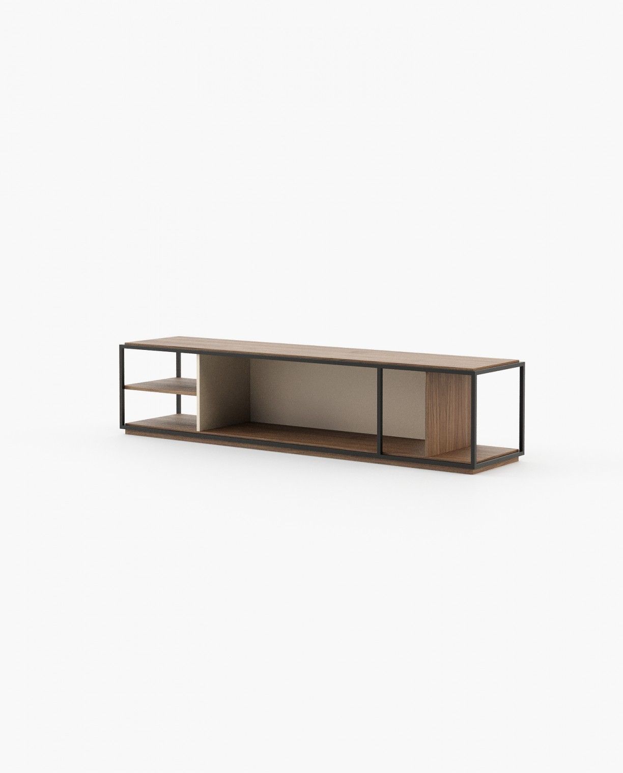 Laskasas RODNEY Bookcase & Shelving Walnut Veneer Matte - Araco Interiors
