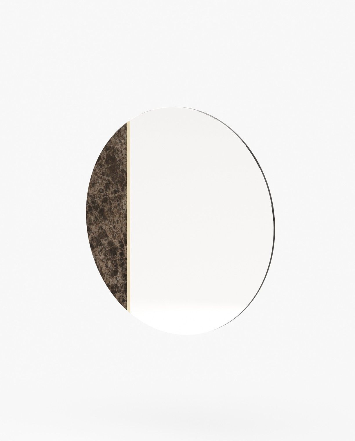 Laskasas ROSANE Mirror Emperador Dark Polished Marble - Araco Interiors