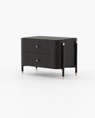 Laskasas ROSIE Bedside Cabinet & Table Black Ash Veneer Matte - Araco Interiors