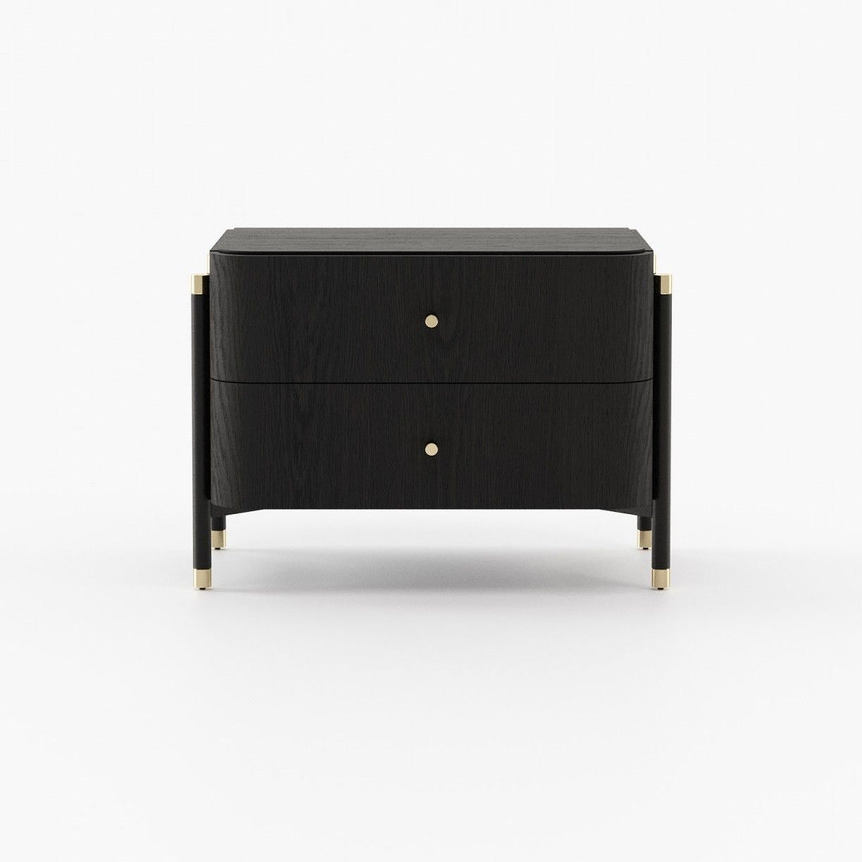 Laskasas ROSIE Bedside Cabinet & Table Black Ash Veneer Matte - Araco Interiors