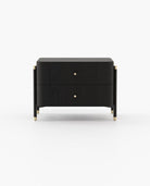 Laskasas ROSIE Bedside Cabinet & Table Black Ash Veneer Matte - Araco Interiors