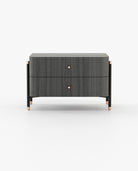 Laskasas ROSIE Bedside Cabinet & Table Grey Eucalyptus Veneer Matte - Araco Interiors