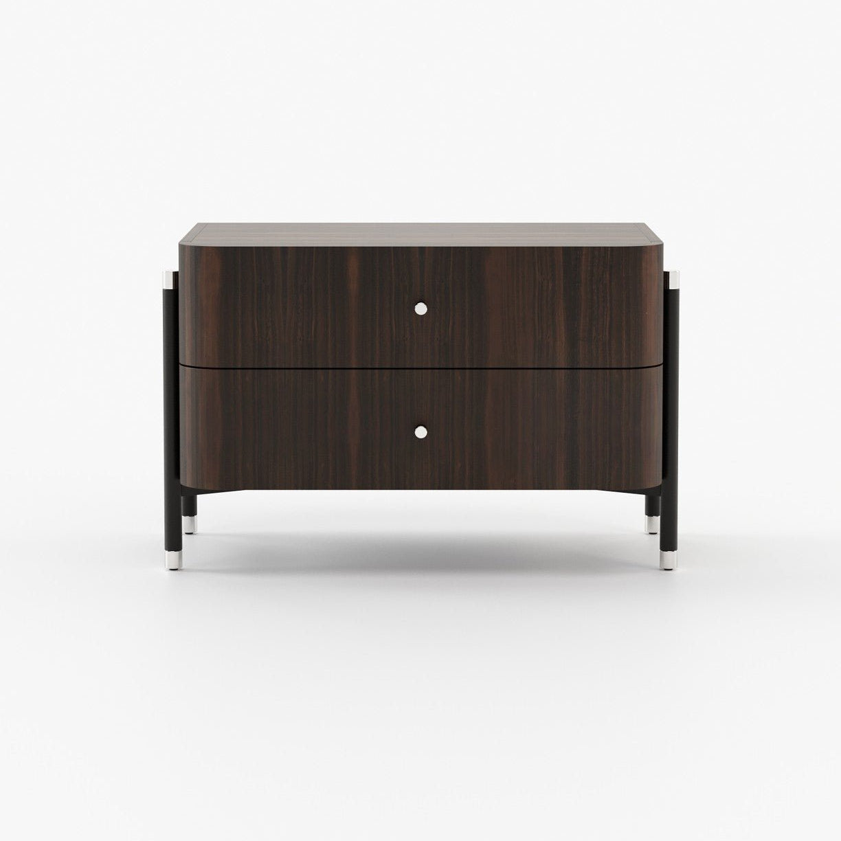 Laskasas ROSIE Bedside Cabinet & Table Smoked Eucalyptus Veneer Matte - Araco Interiors