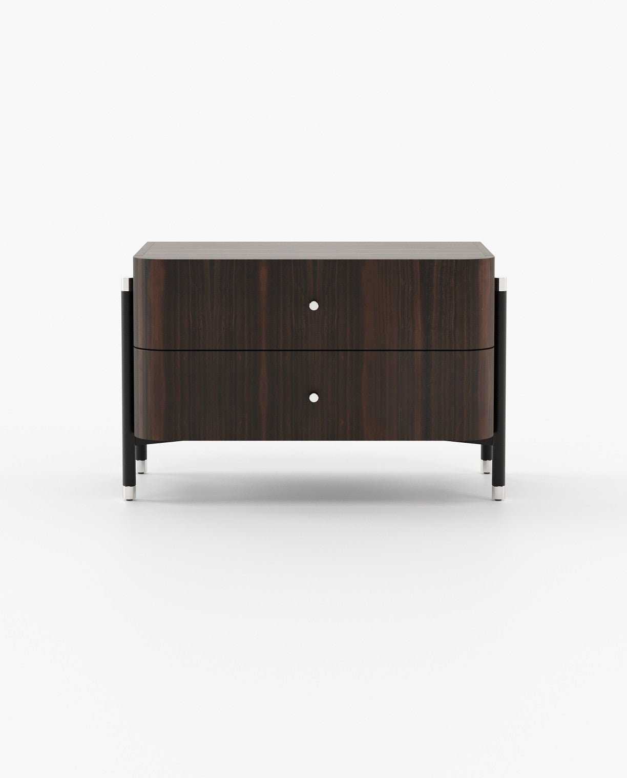 Laskasas ROSIE Bedside Cabinet & Table Smoked Eucalyptus Veneer Matte - Araco Interiors