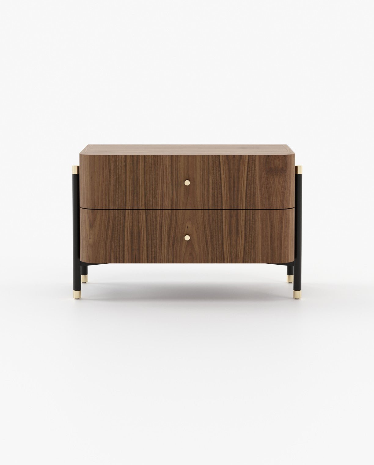 Laskasas ROSIE Bedside Cabinet & Table Walnut Veneer Matte - Araco Interiors