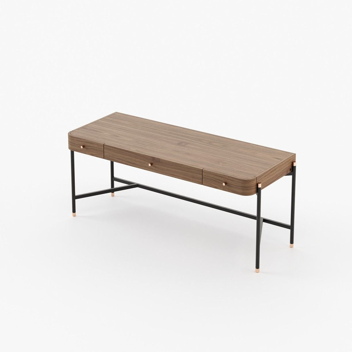Laskasas ROSIE Desk Walnut Veneer Matte - Araco Interiors
