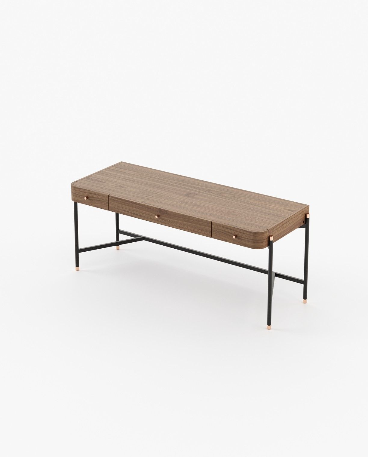 Laskasas ROSIE Desk Walnut Veneer Matte - Araco Interiors