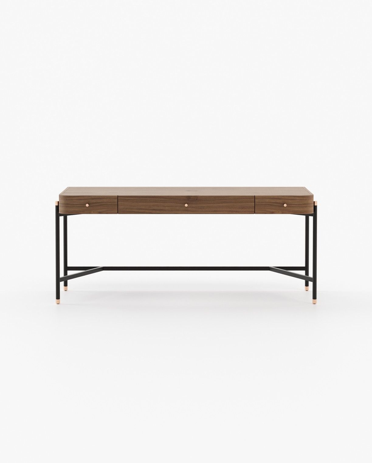 Laskasas ROSIE Desk Walnut Veneer Matte - Araco Interiors