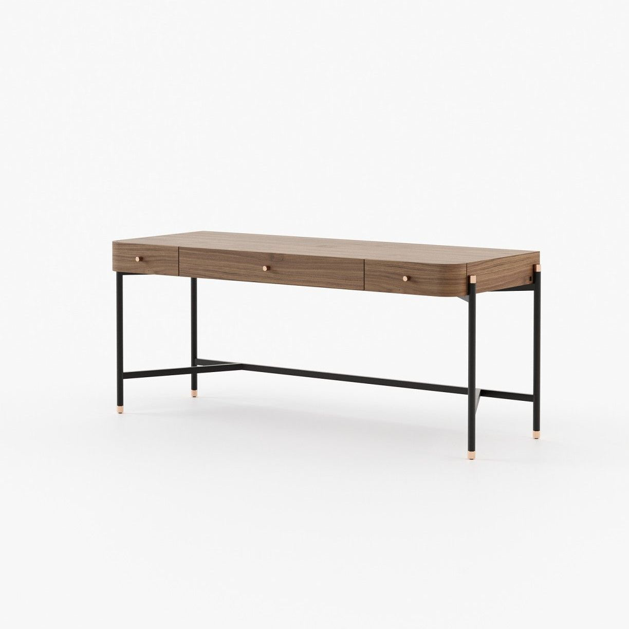 Laskasas ROSIE Desk Walnut Veneer Matte - Araco Interiors