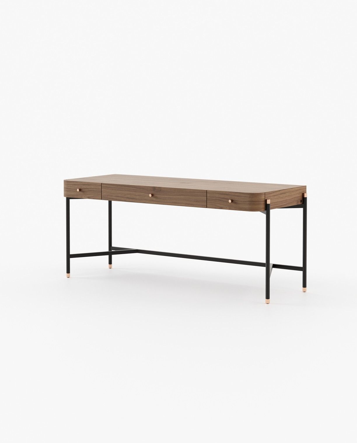 Laskasas ROSIE Desk Walnut Veneer Matte - Araco Interiors