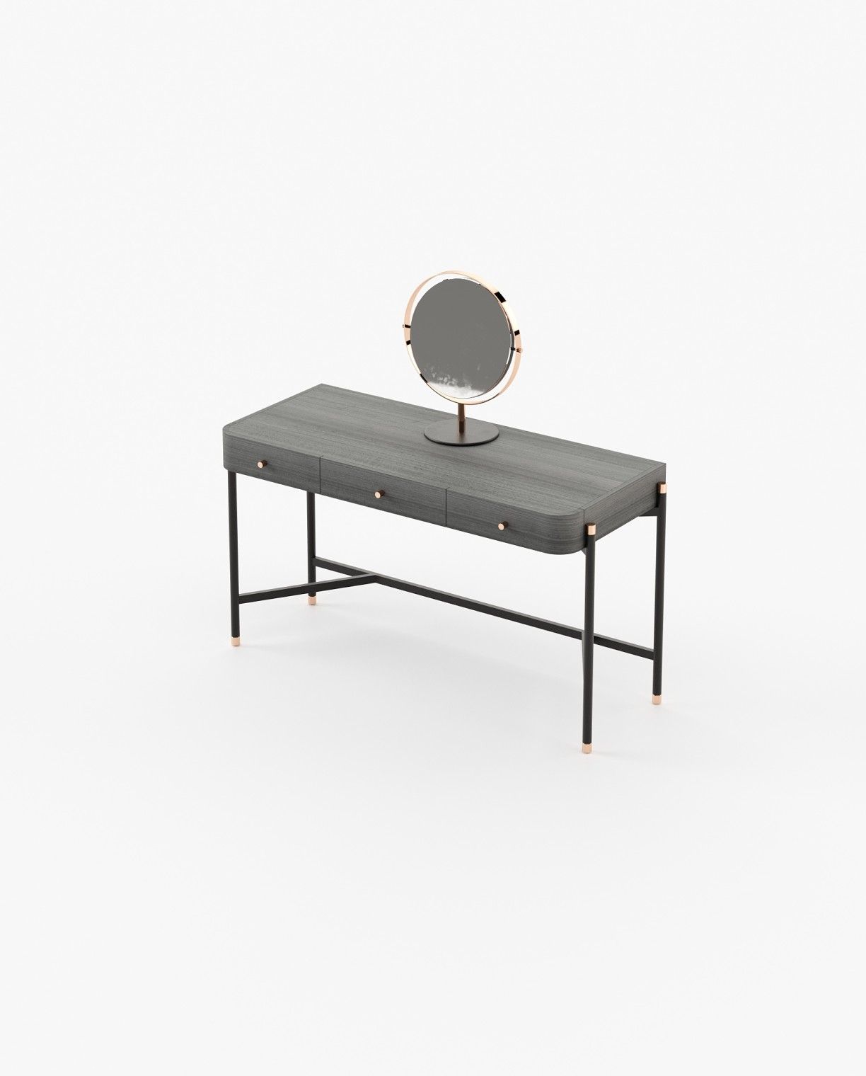 Laskasas ROSIE Dressing Table Grey Eucalyptus Veneer Matte - Araco Interiors