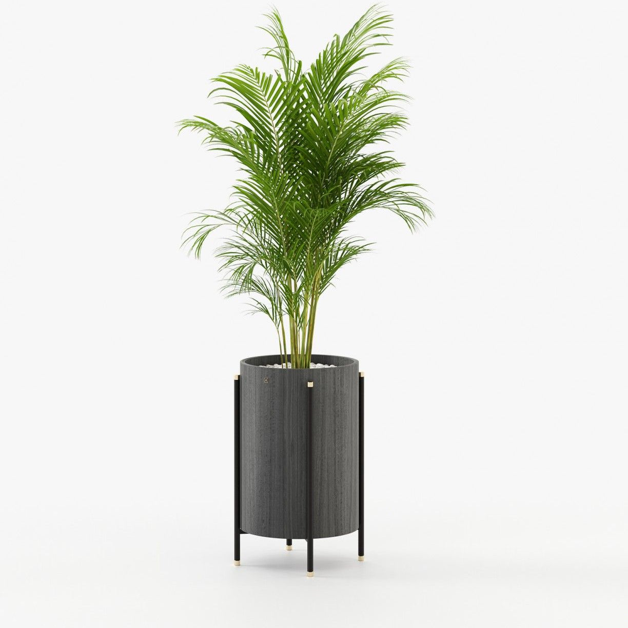 Laskasas ROSIE Planter & Pot Grey Eucalyptus Veneer Matte - Araco Interiors