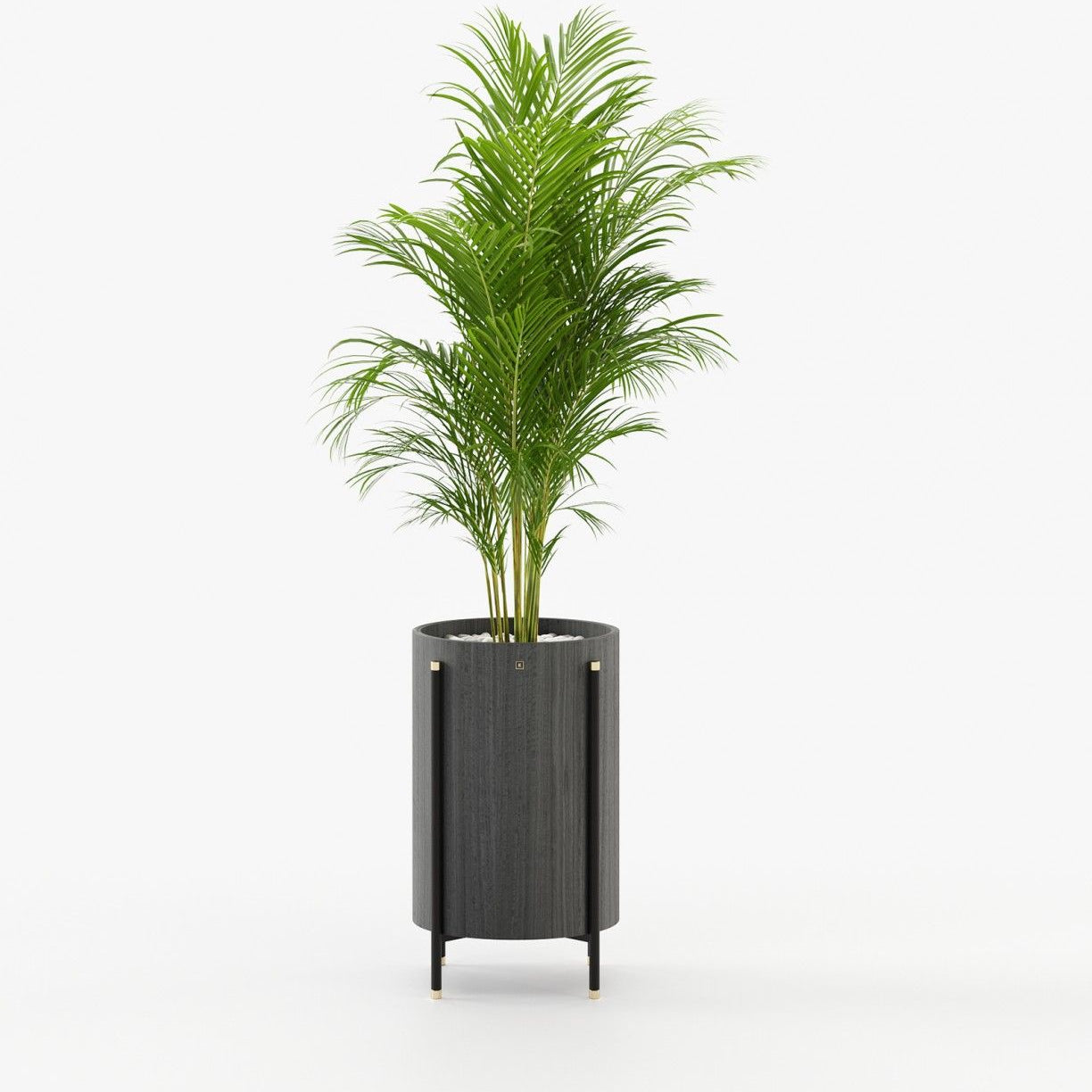 Laskasas ROSIE Planter & Pot Grey Eucalyptus Veneer Matte - Araco Interiors