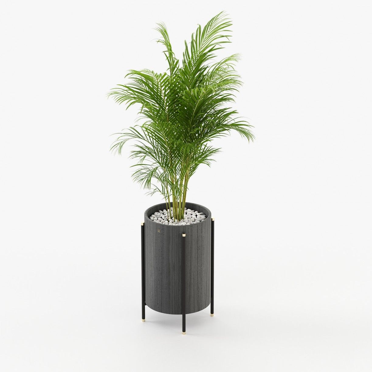Laskasas ROSIE Planter & Pot Grey Eucalyptus Veneer Matte - Araco Interiors