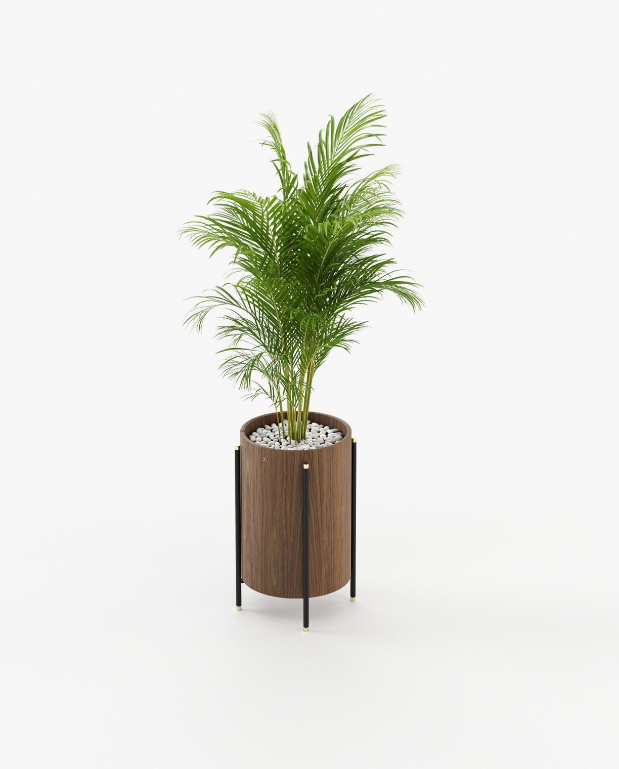 Laskasas ROSIE Planter & Pot Walnut Veneer Matte - Araco Interiors